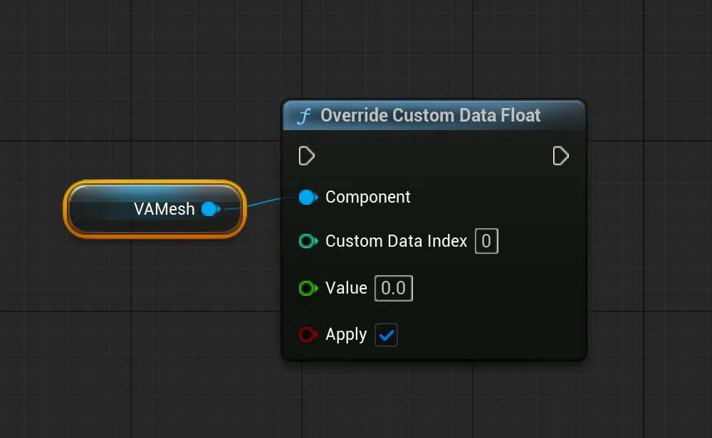 Override Custom Data Float