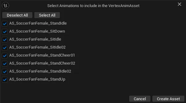 Animation Selection
