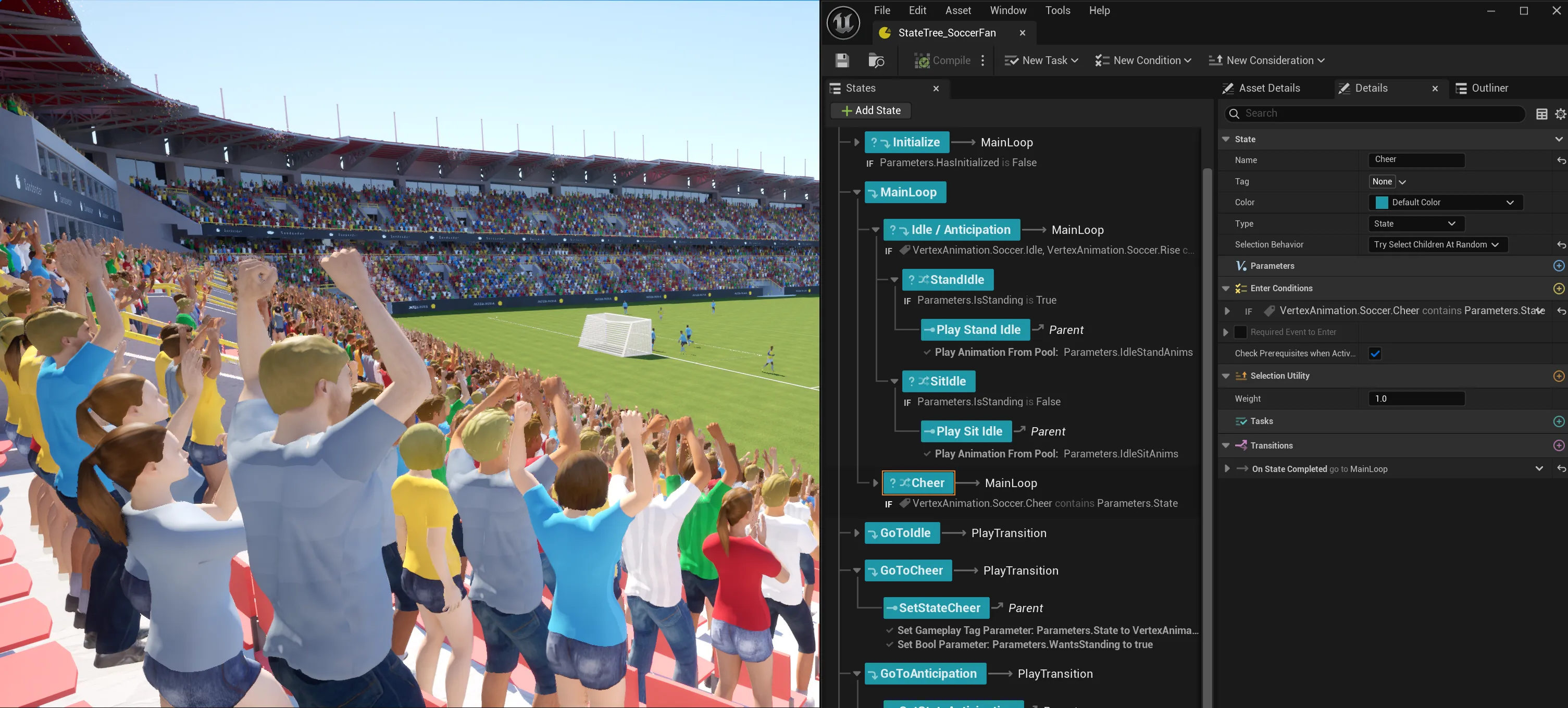 StateTree in the Stadium Demo